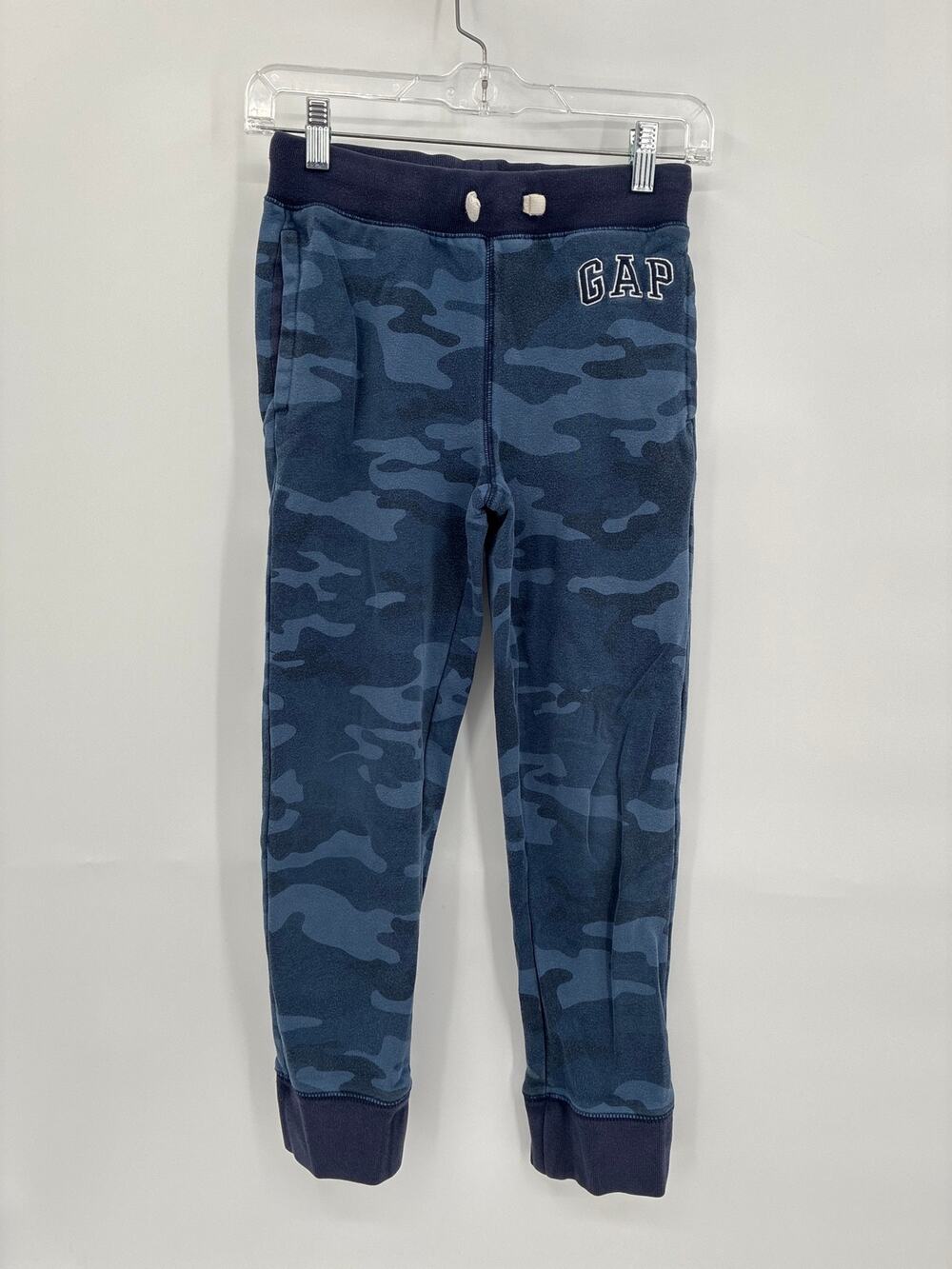 GAP Boys' Heritage Logo Pull-on Jogger Sweatpants Blue Camouflage Large